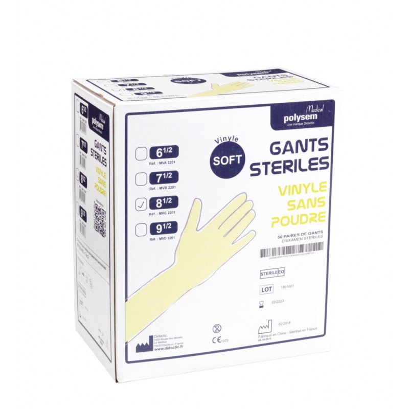 Gants d'examen vinyle, protection individuelle médicale professionnelle